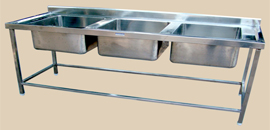 Three Sink Unit Manufacturer Supplier Wholesale Exporter Importer Buyer Trader Retailer in Vadodara Gujarat India